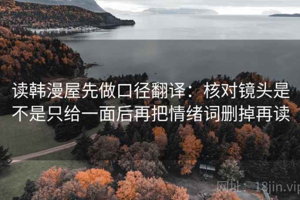 读韩漫屋先做口径翻译：核对镜头是不是只给一面后再把情绪词删掉再读