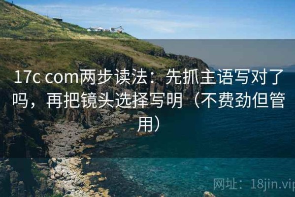 17c com两步读法：先抓主语写对了吗，再把镜头选择写明（不费劲但管用）