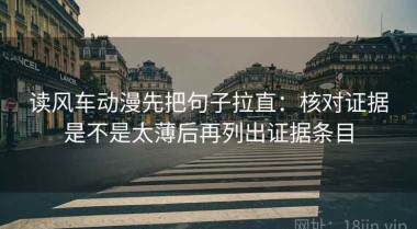 读风车动漫先把句子拉直：核对证据是不是太薄后再列出证据条目