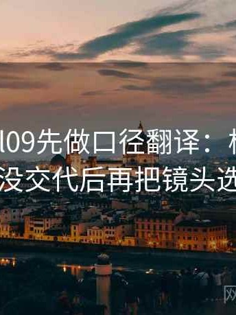 读糖心vl09先做口径翻译：核对口径是不是没交代后再把镜头选择写明