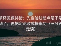 茶杯狐像排错：先查轴线起点是不是动了，再把定论改成概率句（三分钟走读）