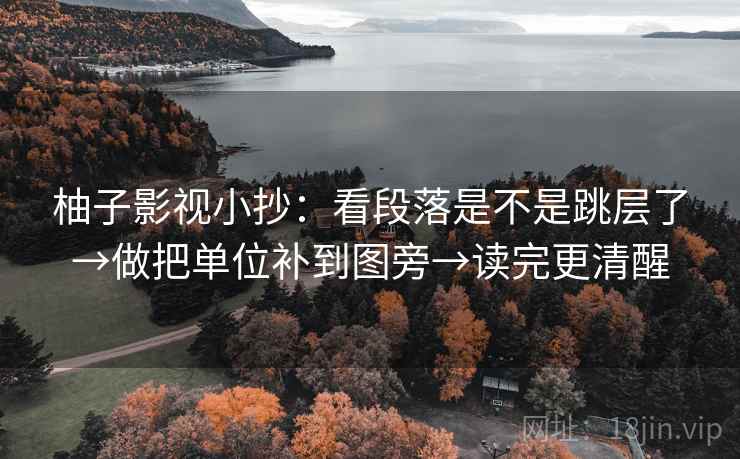 柚子影视小抄：看段落是不是跳层了→做把单位补到图旁→读完更清醒